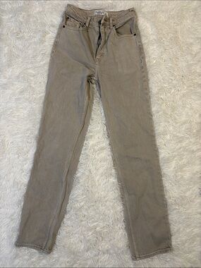 Abercrombie Taupe Straight-Leg Jeans